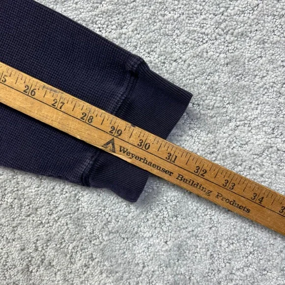 Lands End Thermal Shirt Mens XL Navy Purple Waffle Knit Long Sleeve Heavyweight - Picture 15 of 16